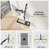 Mount-It! Heavy-Duty Wall Workstation, Ultrawide Monitor Arm, Keyboard Tray