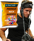 Vikingstrength Neck Harness Padded Strength Trainer- Premium Quality for Neck Curls and Training. Head Exerciser for Sports and Fitness, D ring + V-Strength Workout App VIKINGSTRENGTH
