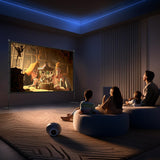 AHOLON Outdoor Projector Screen with Stand - 100 Inch Portable Projector Screen Indoor and Outdoor Projector Screens 16:9 4K HD Wrinkle Free Lightweight Movie Screen with Carry Bag,Enioy Movie Nights