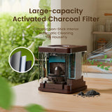 TOPZEE Electric Composter:3L Kitchen Compost Bin Countertop Indoor Odorless, Kitchen Composter Auto-Cleaning, Turns Waste into Natural Fertilizer with a Single Button, Dark Brown