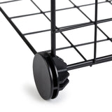 Amazon Basics 6-Cube Wire Grid Stackable Storage Organizer, Metal Shelving Unit, No-Tool Assembly, 26"W x 38"H x 12.6"D, Black