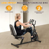 VANSWE Recumbent Exercise Bike for Adults Seniors - For Home Workout with 16 Levels Resistance, 380 lbs Weight Capacity, Bluetooth Connectivity and Pulse Sensor RB661 (Silver) VANSWE