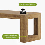 L Shaped Executive Desk with Storage, Farmhouse Home Office Desk with 2-Tier Cabinets and Shelves
