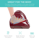 Best Choice Products Shiatsu Foot Massager for Pain Relief, Plantar Fasciitis, Neuropathy, Blood Circulation, Remote Control w/Compact Design - Burgundy
