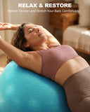 Trideer Extra Thick Yoga Ball Exercise Ball, 5 Sizes Ball Chair, Heavy Duty Swiss Ball for Balance, Stability, Pregnancy and Physical Therapy, Quick Pump