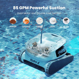 Chasing Hydro 4 Cordless Pool Vacuum for Inground Pools | 210-Min Battery Pool Robot for Floor, Wall & Waterline Cleaning | Smart App Control | 5070 GPH Suction Perfect for Pool Opening Season