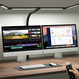 ONEMIX 42" Desk Lamp for Home Office with Clamp, 1800LM 4-Panel LED Light