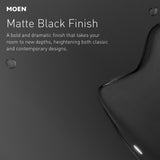 Moen Verso Round Rain Showerhead and Handshower Combination with Infiniti Dial and Magnetix Docking, 60" Hose, Matte Black, 220C2EPBL