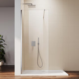 SUNNY SHOWER 32" W x 74" H Walk In Shower Door 5/16" Tempered Shower Glass Door Frameless Shower Glass Door with Support Bar, Chrome Finish