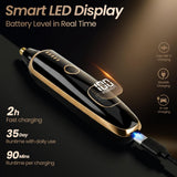 Beanify Nose & Ear Hair Trimmer for Men and Women, 2026 Painless USB Rechargeable Facial & Eyebrow Trimmer Clipper with LED Display for Easy Cleansing, Portable Grooming Kit,Gift Box Included (Black)
