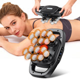 Fitiger Deep Tissue Massager Gun for Back, Shoulder and Neck Pain Relief, Powerful Shoulders, Back Massager, Legs, Foot Massager & Full Body Muscle Recovery with 16 Massage Heads, 3 Modes & 30 Speed