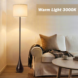 DLITISH 71" inch Contemporary Floor Lamps for Living Room Teardrop Mid Century Modern MCM Extal Tall Large Statement Floor Lamps Warm Light(3000k) Corner Standing Lamp for Bedroom-Black
