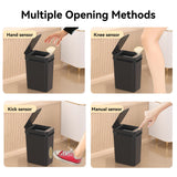 3 Pack Bathroom Trash Can 2.6 Gallon Small Touchless Automatic Motion Sensor Trash Cans