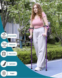 Forearm Crutches for Adults Have Elastic Crutches Padding for The Elbow+Hand Padding, Increases Walking Comfort