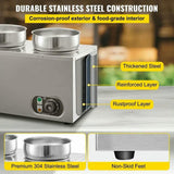 OGMOYT Buffet Server Food Warmer, 4 x 7L Commercial Food Warmer, Electric Soup Warmers Buffet Food Warmers, Steam Table for Restaurant