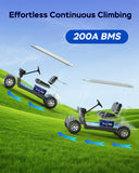48V 100Ah Lithium Golf Cart Battery, 200A BMS, Complete Upgrade Kit with 18A Charger