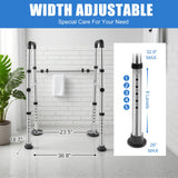 Toilet Safety Rails, Adjustable Toilet Safety Frame & Rails, Toilet Safety Rail for Elderly Adults