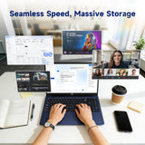 NIMO 15.6" FHD Copilot AI-Laptop, Intel 4 Cores, 8GB RAM, 256GB SSD Win 11