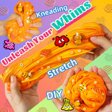 WATERELF Butter Easter Eggs Scented Slime for Girls 10-12, Easter Basket Stuffers Big Slime for Kids Boys Party Favor Stress Relief, Special Toys for Birthday Present - 5.29 Oz - BS006-Honey Waffle