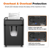 12-Sheet Micro-Cut Paper Shredders for Home Office, Heavy Duty Document Shredder with 5.5 Gallon Pullout Bin for CD/Credit Card