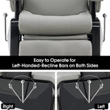 BarberPub Classic Modern Sturdy Heavy Duty Hydraulic Recline Barber Chair All Purpose Salon Home Beauty Spa Barbershop Styling Equipment, PVC Leather, Adult 9208 (Grey)