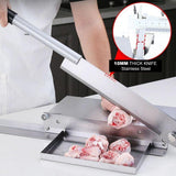 Treliamd Manual Meat Bone Cutter, Manual Meat Slicer Frozen Meat Cutter Machine, Heavy Duty Chicken Cutting Machine with Blade Bone Chopper for Kitchen Beef Goat Pig Fish