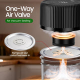 Mason jar vacuum sealer for All Your Food Storage: Wide Mouth Jars, Regular Mouth Jars and Vacuum Bags, Powerful Compact vacuum sealer kit,Portable Food Sealer Keep Food Fresh Longer
