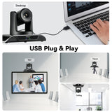 Conference Room Camera 10X Optical Zoom USB3.0/HDMI/RS232 Wide Angle FHD 1080P 60FPS for Video Conferencing Tenveo
