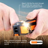 Orange Ninja Pocket Knife Sharpener with Guided Diamond Whetstones – 8-in-1 Tool Sharpener for EDC, Outdoor, Hunting & Camping Knives - Includes Diamond Rod, Leather Strop & Fire Starter