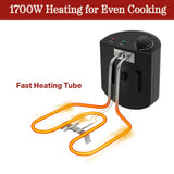 Deep Fryer - 4-Liter Electric Oil Fryer - 1 Large Basket and 2 Small for Dual Use - Stainless-Steel Cooker with Cool Touch Features by Classic Cuisine