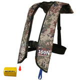 Inflatable Life-Jacket for Adults| Life-Vest with Automatic/Manual Multifunctional Inflation-PFD| Lightweight & Compact Supports up to 300lbs for Kayaking Fishing Boating (Camouflage)