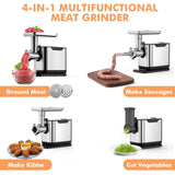 ALTRA LIFE #8 Meat Grinder, [3200W Max] Electric Heavy Duty Sausage Stuff with 2 Stainless Steel Blades and 3 Grinding Plates, Sausage Tube & Kibbe Kit, for Commercial & Home Use