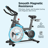 JLL Magnetic Exercise Bike - Indoor Stationary Cycling Bike with Free Fitness App, Adjustable 4-Way Seat & Handlebars, Comfortable Seat, Low Noise Indoor Cycling Bike for Home Gym