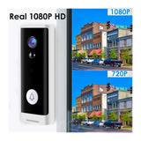 FMDARJXWHCP Tuya WiFi Doorbell Camera 1080P HD Battery Video Door Bell Smart(Option6,AU Plug)