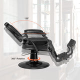 Winado Heavy Duty Vintage Recline Barber Chair Hydraulic with Headrest, Supports up to 700lbs & 360° Rotatable, Professional Salon Beauty Spa Shampoo Equipment (Square Backrest)