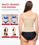 Nebility Waist Trainer for Women Corset Shapewear Tummy Control Faja Body Shaper Waist Cincher with Adjustable Strap(Beige,Medium)