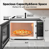 BLACK+DECKER Countertop Microwave Oven 0.9 Cu Ft, 6 Auto Menus, Child Lock, Memory Function, 10 Power Levels, Easy One-Touch Start, Digital Panel, 900W