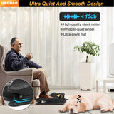 Under Desk Elliptical Machine, Electric Ellipse Leg Exerciser for Senior, Quiet and Compact Electric Seated Pedal Exerciser for Home with Display Monitor, Remote Control and 12 Adjustable Speeds GEONEO