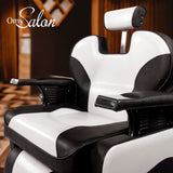 OmySalon Classic Barber Chair Reclining Hair Salon Stylist Chair All Purpose, Heavy Duty Hydraulic Pump, Adjustable Headrest, Tattoo Barbershop Beauty Spa Equipment