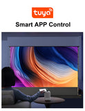 IN&VI 100" Matte White Floor Rising Projector Screen Motorized for UST Long/Standerd Throw Projector,Movie Screen for Home Theater,Motorized Projector Screen 4K/8K Ultra HD Active 3D