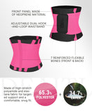 FeelinGirl Waist Trainer Belt for Women Adjustable Hook Loop Body Shaper Waist Trimmer Tummy Control Raspberry Pink S