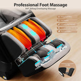 Gethope 4D Massage Chair Full Body - 53.2" Ultra Long SL-Track Massage Chair Zero Gravity Massage Recliner with Foot Roller, 10 Modes 6 Technique, 32 Airbags, 3 Core Heating, AI Voice, Yoga Stretch