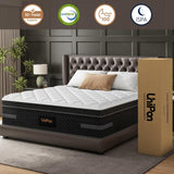 Medium Firm King Size Mattress, 14 inch Hybrid Mattress in a Box with Zoned Lumbar Support for Side Sleepers, Pressure Relief