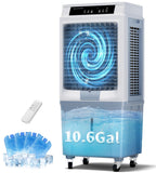 KEGIAN Swamp Cooler, 3880CFM Evaporative Air Cooler with 10.6 Gal Water Tank, 3 Speeds, Remote, 120° Oscillation, Windowless Portable Air Conditioners for Garage, Patio, Indoor/Outdoor Use