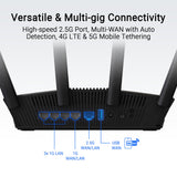 ASUS RT-BE58U WiFi 7 Router - Dual-Band, Dual-WAN, Up to 3.6 Gbps, Mesh + VPN Compatible, 3yr Warranty