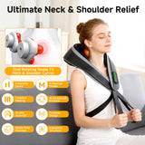 Senluyi 6D Neck Massager for Pain Relief Deep Tissue, Kneading Shiatsu Neck and Shoulder Massager with Heat,Cordless Massager for Back and Shoulder Pain, Mothers Day Gifts for Women Fathers Day Men