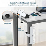 Tecmojo Desk Clamp Power Strip 6 ft, Fit 1.6" Tabletop Edge(SKU# 13150111)