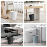 Small Trash Can, 3 Pack 1.8 Gallons Bathroom Trash Can, Slim Waste Basket, Round Garbage Can