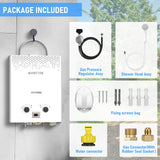 Tankless Water Heater, VANSTON Propane Water Heater Outdoor, 1.45GPM Portable Water Heaters, Instant Hot Water Heaters, Overheat Protection, Easy Installation, Lightweight with Handle for RV, Camping