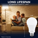 LUXRITE A19 LED Light Bulb 100 Watt Equivalent, 2700K Warm White, 1500LM, Non-Dimmable, Standard LED Light Bulbs, 12.5W, E26 Base, Enclosed Fixture Rated, Damp Rated, ETL Listed (96 Pack)